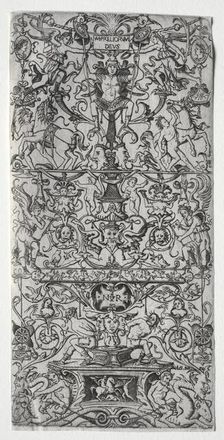 Ornament Panel: Mars, God of Battles, c. 1507. Creator: Nicoletto da Modena (Italian)