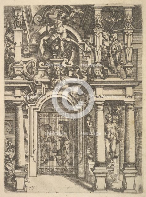 Ornament plate from Architettura, 1598. Creator: Wendel Dietterlin the Elder.