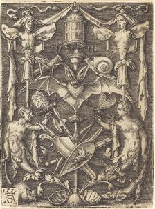 Ornament with Trophy of Arms, 1550. Creator: Heinrich Aldegrever