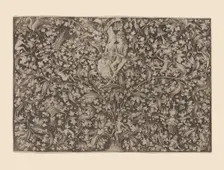 Ornament with two lovers, c.1495. Creator: Meckenem, Israhel van, the Younger (around 1440-1503)