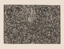 Ornament with two lovers, c.1495. Creator: Meckenem, Israhel van, the Younger (around 1440-1503)