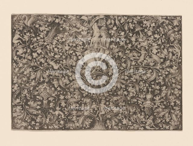Ornament with two lovers, c.1495. Creator: Meckenem, Israhel van, the Younger (around 1440-1503).