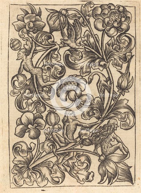 Ornament with Wild Folk, c. 1460/1465. Creator: Master E.S., Follower of.