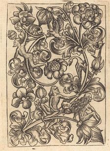 Ornament with Wild Folk, c. 1460/1465. Creator: Master E.S., Follower of