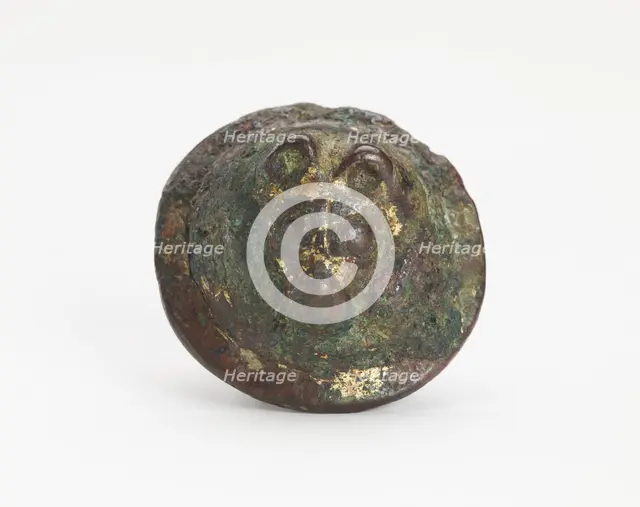 Ornament with a bear head, Han dynasty, 206 BCE-220 CE. Creator: Unknown.