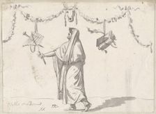 Ornament with a Bearded Man in Ancient Dress, 1775/80. Creator: Jacques-Louis David