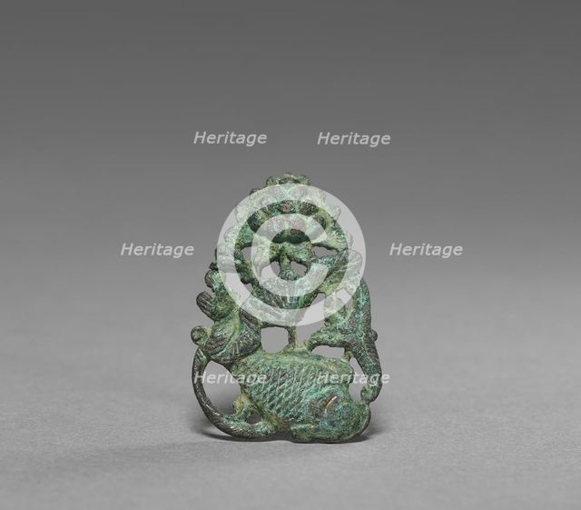Ornament with Carp and Lotus Design, 1100s. Creator: Unknown.
