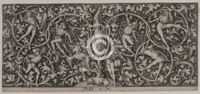 Ornament with Dance of the Lovers. Creator: Israhel van Meckenem (German, c. 1440-1503).