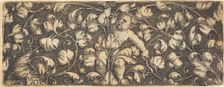 Ornament with Foliage and a Child in the Center, 1539. Creator: Heinrich Aldegrever