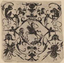Ornament with Grotesque, 1616. Creator: Johannes Crato von Crafftheim