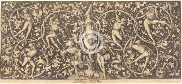 Ornament with Morris Dancers, c. 1490/1500. Creator: Israhel van Meckenem.