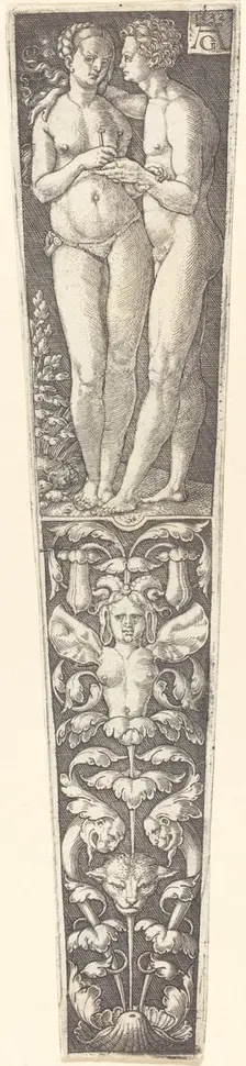 Ornament with Naked Couple, 1532. Creator: Heinrich Aldegrever