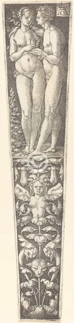 Ornament with Naked Couple, 1532. Creator: Heinrich Aldegrever.