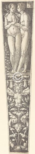 Ornament with Naked Couple, 1532. Creator: Heinrich Aldegrever.