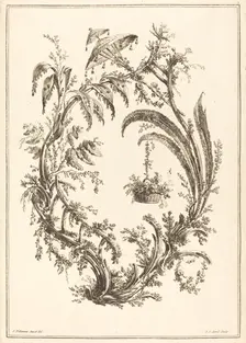 Ornament with Parasol and Hanging Basket. Creator: Jean Jacques Avril