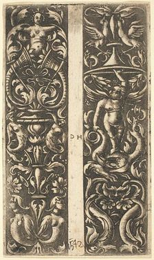 Ornament with Sirens and Ornament with Genius. Creator: Daniel Hopfer