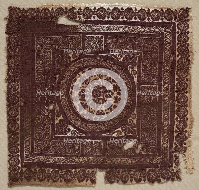 Ornament with Symbolic Interlacing Knots, 400s - 600s. Creator: Unknown.