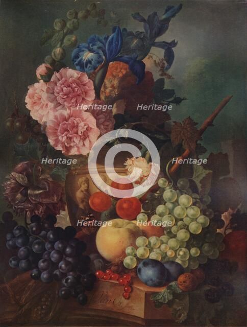 'Ornamental Vase of Flowers and Fruit', c1798, (1938). Artist: Jan van Os.