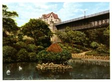 Ornamental Water in Park, Scarborough 1901.Artist: Liversidge, Ross & Co