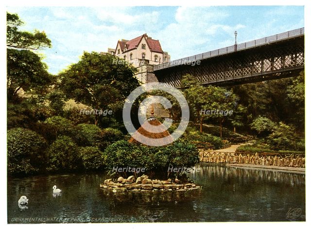 'Ornamental Water in Park, Scarborough', 1901.Artist: Liversidge, Ross & Co