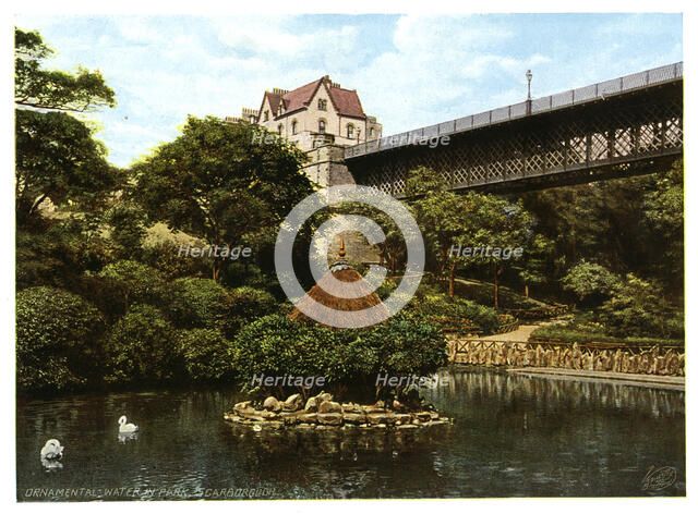 'Ornamental Water in Park, Scarborough', 1901.Artist: Liversidge, Ross & Co