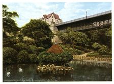 Ornamental Water in Park, Scarborough 1901.Artist: Liversidge, Ross & Co
