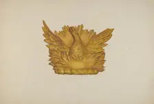 Ornamental Wood Carving: Eagle, c. 1940. Creator: Harriette Gale