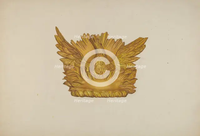 Ornamental Wood Carving: Eagle, c. 1940. Creator: Harriette Gale.
