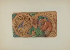 Ornamental Woodcarving - Stern Board?, c. 1940. Creator: Laura Bilodeau