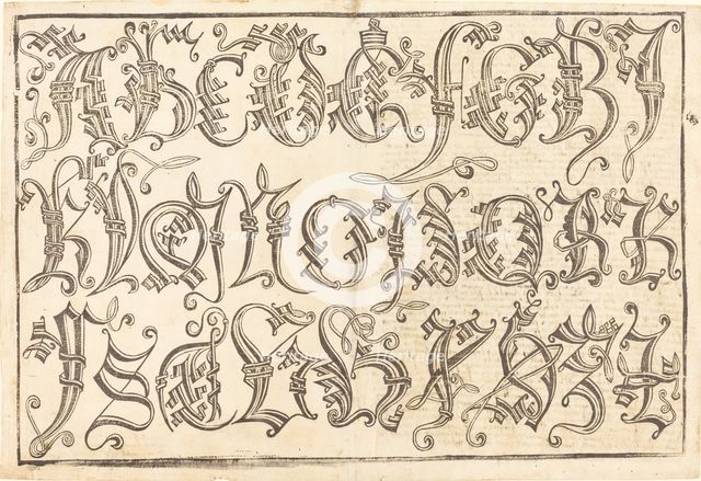 Ornamental Alphabet, 1480/1490. Creator: Unknown.