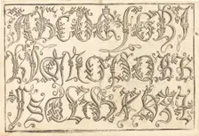 Ornamental Alphabet, 1480/1490. Creator: Unknown