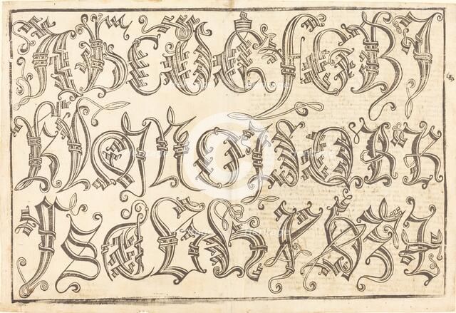 Ornamental Alphabet, 1480/1490. Creator: Unknown.
