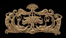Ornamental appliqué with tritons, dolphins, and seed-pods, possibly late 15th century. Creator: Unknown