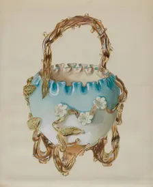 Ornamental Basket, c. 1936. Creator: Robert Stewart