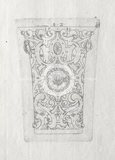 Ornamental Beaker, 1581. Creator: Bernhard Zan (German).