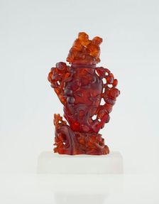 Ornamental bottle with stopper, date unknown. Creator: Unknown