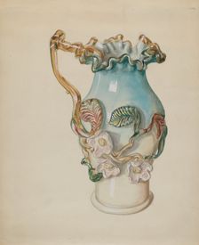 Ornamental Blue Pitcher, c. 1936. Creator: Robert Stewart