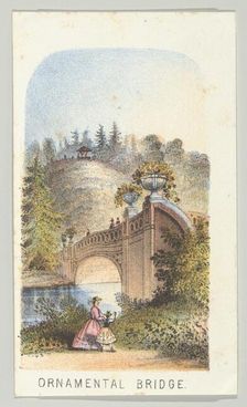 Ornamental Bridge, from the series, Views in Central Park, New York, Part 2, 1864. Creator: Louis Prang