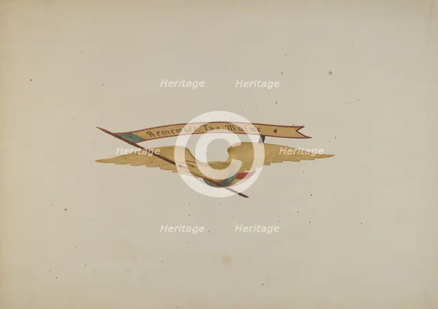 Ornamental Carving: Eagle, c. 1940. Creator: Frances Cohen.