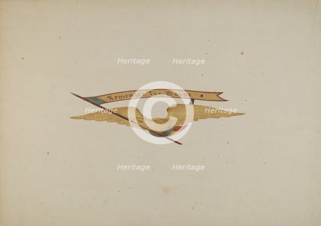 Ornamental Carving: Eagle, c. 1940. Creator: Frances Cohen.