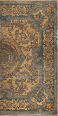 Ornamental ceiling painting with representations of putti in the corners, 1695-1755. Creator: Elias van Nijmegen
