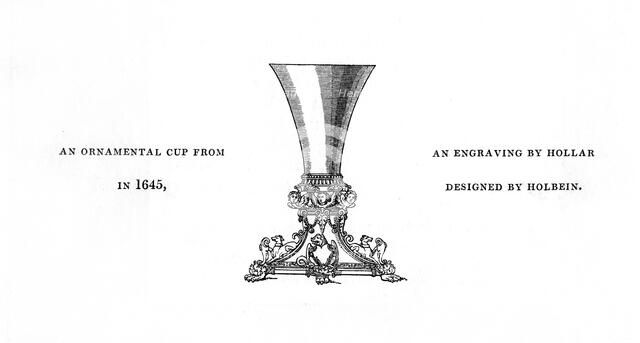 Ornamental cup, 1645, (1843).Artist: Henry Shaw