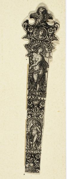 Ornamental Design for Knife Handle with Earth, from The Four Elements, c. 1590. Creator: Unknown