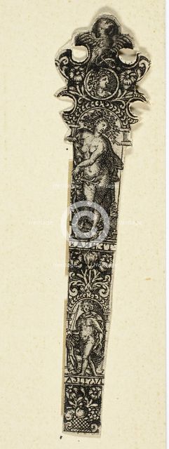 Ornamental Design for Knife Handle with Earth, from The Four Elements, c. 1590. Creator: Unknown.