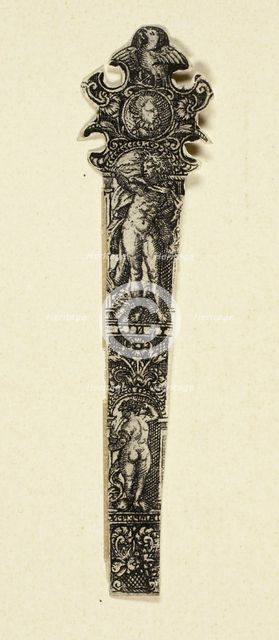 Ornamental Design for Knife Handle with Fire, from The Four Elements, c. 1590. Creator: Unknown.