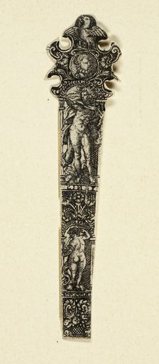 Ornamental Design for Knife Handle with Fire, from The Four Elements, c. 1590. Creator: Unknown