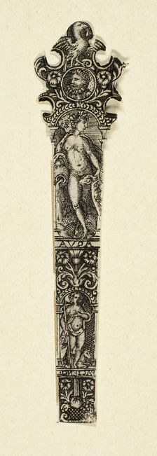 Ornamental Design for Knife Handle with Water, from The Four Elements, c. 1590. Creator: Unknown
