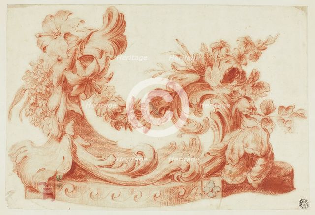 Ornamental Design with Flowers, n.d. Creator: Unknown.