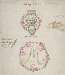 Ornamental designs for porcelain, 18th century. Creator: Attributed to Anonymous