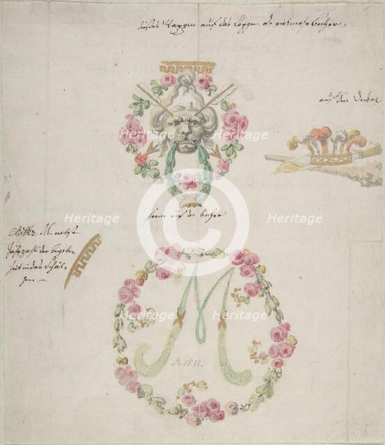 Ornamental designs for porcelain, 18th century. Creator: Attributed to Anonymous,.